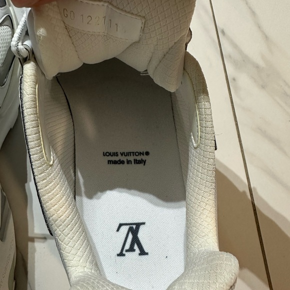 Louis Vuitton White and Gray Sneakers - Picture 10 of 11